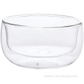 creative double wall glass bowl for ice-cream salad